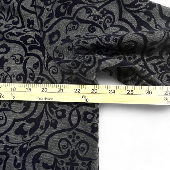 Lands' End Blouse Bow Front Navy Blue Design Mid length Sleeves Size 1X 16W-18W - Picture 7 of 14